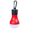 Glow Worm camping lamp with carabiner clip, red
